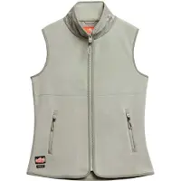 Superdry för kvinnor. W5011913A Fleecefodrad väst Active green (L), Casual, Grön, Polyester