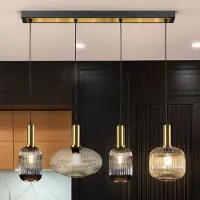 Schuller Valencia Glas pendellampa Norma, dimbar, Multifärgad, Vardagsrum / matsal, Metall, Pendellampa