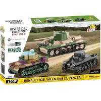 COBI Bricks Renault R35 - Valentine IX - Panzer I