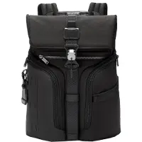 Tumi Svart Nylon Ryggsäck Handväska Med Silverfärgade Beslag Herrväskor 0232759D Basic Set (Bag+Tag)