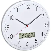 TFA-Dostmann TFA - Klocka - kvarts - väggmonterbar - 30.2 cm - vit