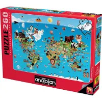 Perre/Anatolian Anatolian The Puzzle of the World 260st (CartoonWorldMap)