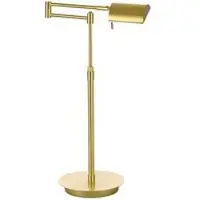 HELL LED skrivbordslampa Graz, dimbar, Mässing / guld, Arbetsrum / kontor, Metall, LED-bordslampa