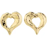 Pilgrim 11251-2003 TIDE Heart Earrings Gold Plated 1 set