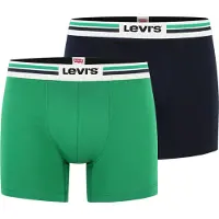 Levi's Boxershorts - 2-pack - Green/Marinblå - - M - Medium - Boxershorts