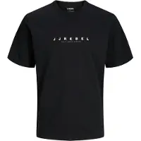 JJ REBEL T-shirt 'JREBROCKY' svart / vit