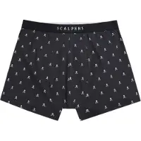 Scalpers Boxershorts 'Just Skull' marinblå / vit