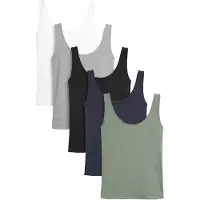 Next Topp marinblå / gråmelerad / grön / svart / off-white