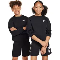 Nike Sweatshirt Nsw Club Fleece Crew - Svart/vit Barn, storlek S: 128-137 cm