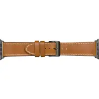 dbramante1928 Copenhagen - KlocKräm för smart klocka - rymdgrå/barkbrun - för Apple Watch Hermès Series 9, SE 3, Series 10, Series 11, Series 9, Ultra 2, Ultra 3