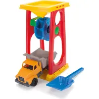 Dantoy CLASSIC vattenset med bil som välter till sandlådan