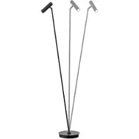 HELL LED golvlampa Tom, dimbar, Svart, Vardagsrum / matsal, Rostfritt stål, Modern, LED-golvlampa