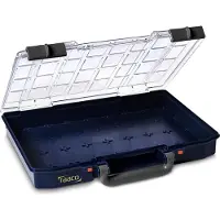 Raaco CarryLite 55 4x8-0 Sortimentlåda (L x B x H) 337 x 278 x 57 mm Antal fack: 0 Inkl. handtag Box Innehåll 1 st