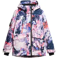 Superdry för kvinnor. WS110165A Skidräddningsjacka Ultimate flerfärgad (L), Deportivo, Snö, Återvunnen polyester, Hållbar