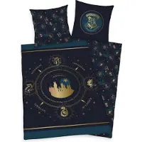 MCU Harry Potter Hogwarts mörkblå sängkläder i 100% bomull