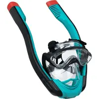Bestway 24058 / 23, Vuxen, Heltäckande cyklop, Snorkling, Silikon, Svart, Röd, Transparent, Turkos, 14 År