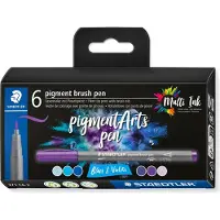 Staedtler Penselpenna pigment blå&violett 6 st - (8 st.)
