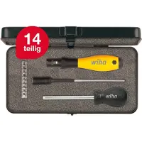Wiha TorqueVario-S ESD Vridmomentskruvmejsel Verkstad, Elektronik och finmekanik 14 delar 0.4 - 1 Nm DIN EN ISO 6789