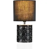 Pauleen Bordslampa Crystal Glow, Aluminium / grå / zink, Vardagsrum / matsal, Glas, Modern, Bordslampa