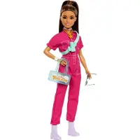 Barbie Day &amp; Play Fashion Rosa Overalldocka