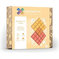 Connetix Magnetiska plattor - 2-Delar - Lemon &amp; Peach - - One Size - Magnetiska leksaker