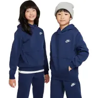 Nike Luvtröja NSW Club Fleece - Navy/Vit Barn, storlek XS: 122-128 cm