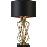 Searchlight Sängbordslampa Ethan, Mässing / guld, Vardagsrum / matsal, Metall, Modern, Bordslampa