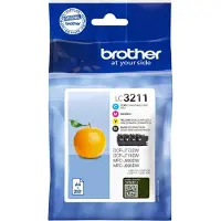 Brother Bläck LC3211 Original Kombi-pack Svart, Cyan, Magenta, Gul LC3211VAL