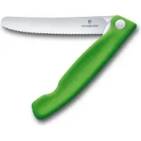 SmartaSaker Fällbar picknickkniv med tandat blad, Grön