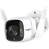 TP-LINK Tapo C320WS - Nätverksövervakningskamera - Utomhus - Dammtät / Väderbeständig - Färg (dag / natt) - 4 MP - 2160 x 1440 - 2160p - Fast brännvidd - Ljud - Trådlöst - WiFi - GbE - H.264 - DC 9 V