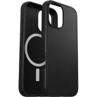 Otterbox Symmetry Series - Baksidesskydd för mobiltelefon - MagSafe-kompatibilitet - polykarbonatskikt, TPE (termaplastisk elastomer) - svart - för Apple iPhone 16