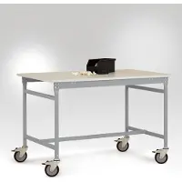 Manuflex LB4083.9006 ESD Arbetsbordmöbel Aluminiumsilver