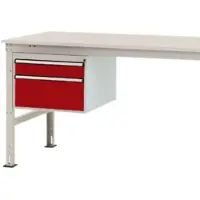 Manuflex ZB4564.3003 Infällbar hölje, användbar höjd 300 mm med 2 skjutbara fack. För bordsdjup 1200 mm