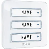 M-E KTA-3 W Klockplatta med namnskylt 3x Vit 12 V/1 A