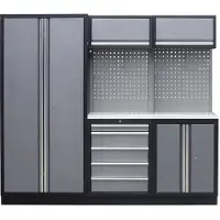 Kunzer WESS1 Verkstadsmodul (B x H x D) 2275 x 2000 x 458 mm Svart, Grå