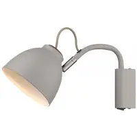 Halo Design Vägglampa , Grå, Metall