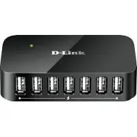 D-Link DUB-H7/E USB-hubb 7 Port USB-A USB 2.0 480 MBit/s med snabb-laddning Svart DUB-H7/E