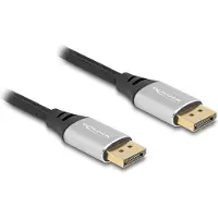 DeLOCK - DisplayPort-kabel - DisplayPort (hane) till DisplayPort (hane) - DisplayPort 2.1 - 1 m - 16K60Hz stöd - svart, silver