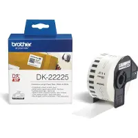 Brother DK-22225 etiketter | svart text - vit etikett | 38mm x 30.48m (original)