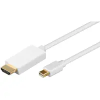 M-Cab - Adapterkabel - Mini DisplayPort hane till HDMI hane - 1 m - vit
