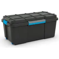 Kis 241507 Förvaringsbox Scubba Kan staplas (L x B x H) 780 x 780 x 350 mm Grå-blå Svart 1 st