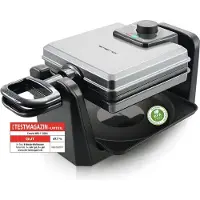 Emerio WM-110984 - Våffeljärn - 1 kW - svart/grå/silver