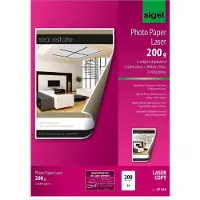 Sigel LP344 Fotopapper DIN A4 200 G/m² 200 ark Båda sidorna skrivbara, Högglans, Optimerad för laser