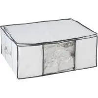 SmartaSaker Förvaringslåda med vakuumpåse, 65x50x25cm, Vit