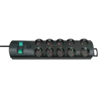 Brennenstuhl 1153304120, 10 AC-utgångar, Svart, IP20, 2 m, 760 g, 500 mm