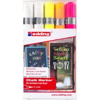 Edding Kritpenna 2.0mm - 3.0mm | 4095 | sorterade färger | 5st