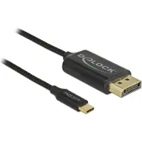 DeLOCK USB-C till DisplayPort-kabel (DP Alt Mode) 4K 60 Hz 1 m