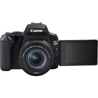 Canon EOS 250D DSLR-kamera med EF-S 18-55mm f/4-5.6 IS STM-linskit - svart