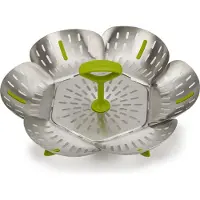 Joseph Joseph Bloom Steel Folding Steamer Basket, Enkel ångkorg, Rostfritt stål, Rostfritt stål, 16 cm, 100 mm, 1 styck