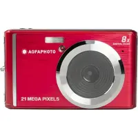 Agfa DC5200 Digitalkamera 21 Megapixel Zoom (optisk): 0 x Röd, Silver Integrerat batteri, med inbyggd blixt